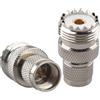 Futheda Mini UHF maschio a UHF femmina PL259 SO239 connettore Mini UHF maschio a UHF femmina jack RF adattatore coassiale dritto convertitore coassiale compatibile con radio Maxtrac modello SM-50