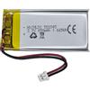HXJNLDC Batteria ricaricabile al polimero di litio CC 3.7V 450mAh 502040, adatta per prodotti elettronici fai da te 3.7-5V con sostituzione della batteria a 2 fili incorporata e luci LED