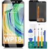 SRJTEK Kit di riparazione per display LCD Oukitel WP18 per Oukitel WP18, sostituzione schermo touch digitizer (nero, senza cornice)