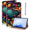 TUOLISG Custodia per Samsung Galaxy Tab A 10,1 T510/T515 2019 con pennino capacitivo, ultra PU, custodia a portafoglio con funzione leggio per Samsung Galaxy Tab A 10.1 pollici 2019 Tablet -
