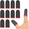 PATIKIL Copertura per Dita Controller, 24 Pezzi Guanti per Dita da Gaming in Fibre Antisudore Traspiranti per Dispositivi Touchscreen, Nero/Rosso