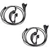 HeyNana Mobilideas - 2 x Cuffie Walkie con microfono PTT compatibile con Motorola 1 Pin Auricolare