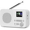 LEMEGA Radio DAB+ portatile con Bluetooth | Batteria ricaricabile con 15 ore di riproduzione o alimentazione | Display a colori Piccola radio DAB con sveglia, FM, 40 preset, jack per cuffie | LEMEGA