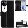 zZjoOoj Cover per vivo V40 5G,Custodia Libro in PU Pelle Portafoglio, Case Antiurto Soft con Porta Carte e Chiusura Magnetica, Funzione Stand (Nero)