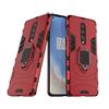 MaiJin LuluMain Compatibile con 1+8 (5G) Cover, Custodia Armor Anello Cavalletto (Funziona con Il Supporto Magnetico per Auto) Case Paraurti per OnePlus 8 (Rosso)