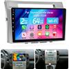 NHOPEEW 2+64G 9 Pollici Radio Android per Toyota Corolla Verso 2004-2009 - Wireless CarPlay & Android Auto, Navigazione GPS, Controllo del Volante, FM RDS, Split Screen