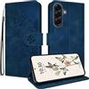 DiaryTown Cover per Samsung Galaxy A56 5G Custodia con Vintage Farfalla Motivo Magnetica a Libro Portafoglio in Pelle PU Porta Carte Interno TPU Antiurto Protettiva Flip Case per Galaxy A56 5G - Blu