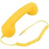 VBESTLIFE Ricevitore Telefonico Vintage, Microfono Ricevitore Cellulare retrò per Tutti gli Smartphone e Computer con Jack da 3,5 Mm (YELLOW)
