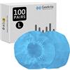 Geekria 100 paia coperture per auricolari monouso per cuffie over-ear grandi, protezione igienica elastica (L/Blu)
