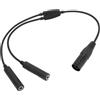 Bewinner Adattatore per cuffie aeronautiche, adattatore per cuffie XLR a doppio connettore GA a a 5 pin, Plug and Play, per i kit aeronautici più grandi marche