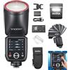 Godox V100F V100-F Flash Speedlite a testa rotonda per fotocamere Fujifilm TTL HSS 1/8000s 2.4G 100W con schermo Toch (V100 F)