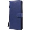 DENDICO Cover per Galaxy Note 20 Ultra, Portafoglio PU Custodia in Pelle, Flip Libro TPU Bumper Caso per Samsung Galaxy Note 20 Ultra - Blu Navy