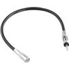 Elitecran Adattatore per antenna radio per auto, cavo di antenna, connettore autoradio, adattatore per antenna DIN a ISO con cavo nero di circa 22,5 cm