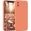 EAZY CASE - Custodia in silicone per iPhone XS Max Custodia morbida protettiva con protezione della fotocamera Protezione sottile Premium Cover TPU Telefono Bumper in Arancio