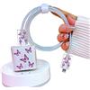 DiyGody Simpatico Set di Protezioni per Caricabatterie con Motivo Dipinto di Farfalla Rosa, Protezione Linea Dati Impedisce la Rottura del Cavo Custodia Protettiva, Protezione Cavo per iPhone Caricabatterie