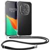 kwmobile Custodia Compatibile con Xiaomi Redmi Note 15 Pro 5G Cover - Back Case in Silicone TPU - Protezione Smartphone con Cordino - trasparente/nero