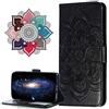 MRSTER LG K40s Custodia Flip, Goffratura Design Case in PU Pelle Internamente Silicone TPU Cover Portafoglio Cover Premium Custodia per LG K40s. LD Mandala Black
