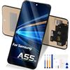 Atwist Schermo LCD per Samsung Galaxy A55 5G Schermo di Ricambio per Galaxy A55 5G LCD Display Touch Screen Digitalizzatore Full Assemblaggio con Riparazione SM-A556B SM-A556E (Nero, 6.6)