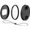 PROfezzion Lens Filtro Anello Adattatore Kit da 4 Pezzi per Canon Powershot G5X Mark II e per Sony ZV-1II,ZV-1,RX100VI,RX100VII,RX100M6,RX100M7 (Adattatore Filtro/UV Filtro/Copriobiettivo/Stringa)