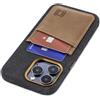 Dockem Custodia Portacarte in Tessuto per iPhone 15 Pro Max con Piastra Metallica Integrata per Montaggio Magnetico, Portafoglio Cucito in Vera Pelle con 2 Slot per Carte di Credito/ID: M2F