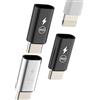 HOYULLI Adattatore da 65 W USB C maschio a Lightning femmina (3 pezzi) per Apple Type C Cavo di ricarica rapido per iPhone 16 15 Pro Max Charger per iPad MacBook compatibile con Samsung S25 Lighting Jack