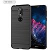 SCL Nokia 8.1 X Cover, Design con Coperchio Protettivo Anti-graffio e Tecnologia di Assorbimento degli Urti per Nokia 8.1 X-Nero