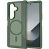 GIOPUEY Cover Magnetica per Samsung Galaxy Z Fold 7， Compatibile con MagSafe， PC+TPU Finitura Antiurto Protettiva Cellulare Custodia - Green