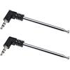 ECSiNG 2 Pz Jack Da 3,5 Mm Radio FM TV Antenna Telescopica A 4 Sezioni Compatibile Con Telefono Cellulare Radio Interna Ricevitore Stereo Bluetooth