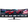 Viewedge Schermo per PC Gamer curvo da 49 pollici, 165 Hz, DQHD(5120 x 1440), 32:9 Monitor Ultrawide, 1MS MPRT, Eyes Care, sRGB 120%, Adaptive Sync, HDR, HDMI