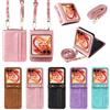 BellaCase Custodia Motorola Razr 50/Razr 60 [Custodia Portafoglio] [Cintura di Spalla] [Slot per Carte] [Caso Pratico] Compatibile con lo Smartphone Motorola Razr 50/Razr 60 (Rosa)