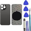 Peixiong Coperchio posteriore 15 Pro - Vetro posteriore di ricambio per iPhone 15 Pro, vetro posteriore di ricambio con kit di strumenti di riparazione (Titanio nero)