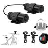 VSYSTO Bike Recorder Dual 1080P Fotocamere Anteriori e Posteriori Starlight Visione Notturna Moto Casco Recorder 6 Strati Lens 150 ° Grandangolo WIFI Impermeabile (Nero-1080P*2)