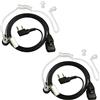 HYS Cuffie di sicurezza nascoste a 2 poli PTT compatibili con Baofeng UV-5R BF-888S Quansheng UV-K5 UV-K5(8) Kenwood Walkie Talkie (TB03K-2)