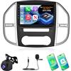 ETLFUCyber 2G+64G Android 13 Autoradio per Mercedes Benz Vito W447 2014-2020 con Senza Fili Carplay e Android Auto, 10 Pollici Schermo 2 Din Radio con GPS/WiFi/Bluetooth/EQ/FM RDS Radio