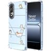 YUXING Cover Trasparente per OnePlus Nord 5 5G - Custodia Protettiva Sottile in TPU Morbido Antiurto con Carino Motivo Disegno Cool (Kitten)