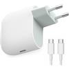 Ruilezyo 45W Caricatore USB C per Google Pixel 10a Pro XL 9a 8a 8Pro 7a 7Pro, Presa Alimentatore PD 3.0 Caricatore Veloce con Cavo Tipo C 1m per iPhone 17e 17Pro Max 16 Samsung galaxy S26 Ultra A56 A17 A36 A26