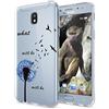 NALIA Custodia compatibile con Samsung Galaxy J5 2017 (EU-Model), Motivo Cover Protezione Silicone Trasparente Sottile Case, Morbido Ultra-Slim Protettiva Bumper Guscio, Designs:Dandelion Blu