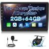 NHOPEEW Autoradio 2+64G per Jeep Wrangler Compass Dodge Chrysler 300C - Carplay senza fili e Android Auto - Stereo Android da 9 pollici con WiFi EQ GPS Mirror Link FM RDS