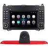 Dynavsal CarPlay Android autoradio 7 pollici + supporto parcheggio HD luce freno telecamera posteriore furgone di ricambio per Mercedes Benz Sprinter W906 / VW Crafter Caravelle 2007-2015