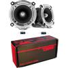 GK SOUND KIT SET PER DS 18 PRO-TW220 2 super bullet tweeter da 120 watt rms e 240 watt max, da 8,1 cm di diametro, impedenza 4 ohm, sensibilità 104 db, per auto, a coppia + condensatori omaggio