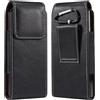 Miimall Custodia a fondina per telefono compatibile con Samsung Galaxy Z Fold 6/5/4/3/2, custodia in pelle con clip a moschettone e chiusura magnetica, supporto per telefono per Samsung Z Fold