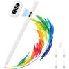 MoKo Penna Stylus per iPad 2018-2026, Pencil USB-C a Ricarica Rapida con Display LED Batteria e Sensibilità all'Inclinazione, per iPad A16/11/10/9/8/7/6, Air M3/M2, Pro, Mini, Bianco