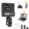 ULANZI C10RGB Faretto fotografico RGB da 10 W, Luce per telefono per foto, 84 LED, Batteria integrata 3300 mAh, Luce streaming per telefono con clip 1800K-9000K con diffusore e coldshoe