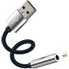 Aksenli Adattatore USB Maschio a Aux Audio Jack Femmina per iPhone USB A 3,5mm Cuffie Adattatori Compatibile per Samsung Headphone PC Laptop Microfono Auricolari PS5 Auto Earphone Cavo Convertitore Accessori