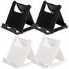 LMOGWL 4 pezzi Supporto telefonico pieghevole, supporto universale regolabile ad angolo, tasca portatile desktop 6-11 pollici tablet stand compatibile con smartphone (nero 2 bianco 2)