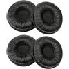 Bingle 2 Paia Auricolari di Ricambio Rotondi da 50 mm per Plantronics Sennheiser Jabra ATH Sony AKG Philips Cuffie Audio-Technica (Diametro 50 mm, Nero)