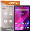 REY Pack 2X Pellicola salvaschermo per Lenovo Tab K10 10,3, Vetro temperato, di qualità Premium