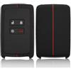 FOAMO Cover in silicone compatibile con Renault a 4 tasti Smartkey (solo Keyless-Go), colore nero/rosso