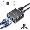 baolongking Splitter Ethernet da 1 a 2, 2 porte 1000 Mbps RJ45 LAN Internet Splitter Gigabit Ethernet Switch Splitter di rete con cavo di alimentazione di tipo C per computer, hub, interruttore, router, ADSL,