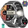 Miecgth Smartwatch Uomo, 1,7'' Militari Orologio smart watch uomo Torcia 100 Giorno Standby Chiamate Bluetooth 120+ Modalità Sportive SpO2 Cardiofrequenzimetro Sonno IP68 Android iOS (Acciaio Nero)